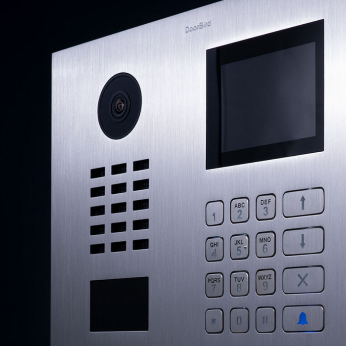 DoorBird D21DKH IP Video Door Station 720p HD 4D Motion Sensor RFID Reader Keypad & Display 2 Relays PoE Night Vision Up to 500 Units - Stainless Steel