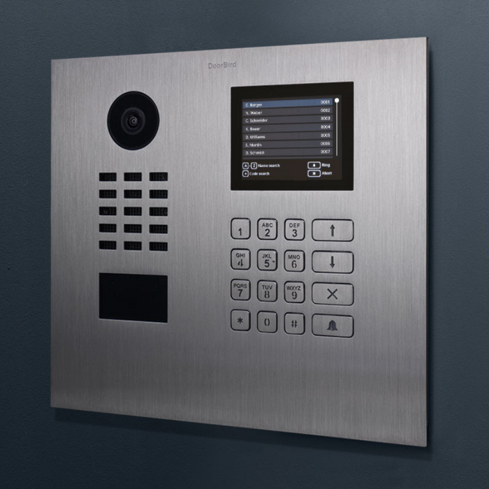 DoorBird D21DKH IP Video Door Station 720p HD 4D Motion Sensor RFID Reader Keypad & Display 2 Relays PoE Night Vision Up to 500 Units - Stainless Steel