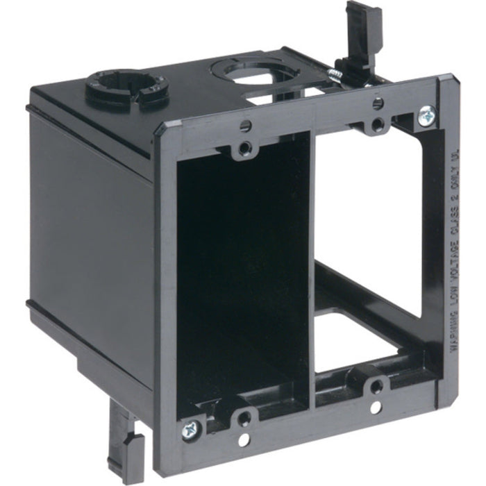 Arlington LVDR2 2-Gang Power and Low Voltage Box for Existing Construction Black