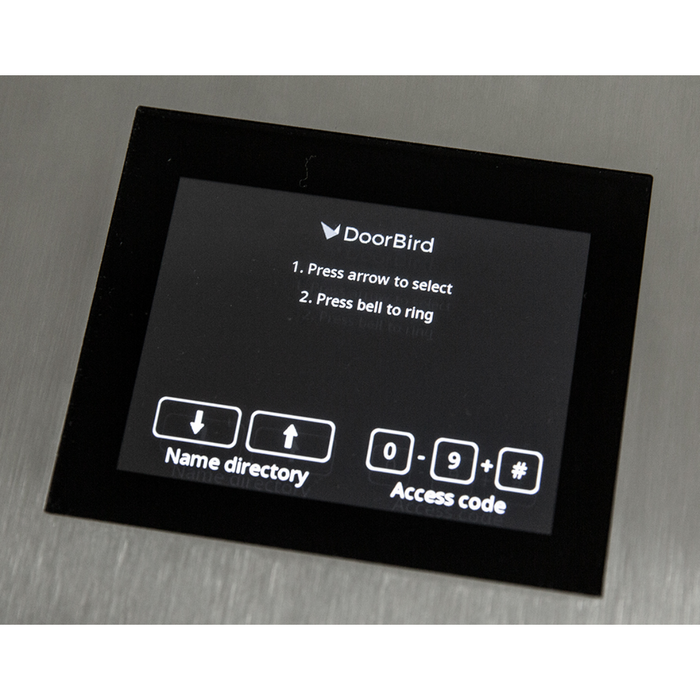 DoorBird D21DKV IP Video Door Station 720p HD 4D Motion Sensor RFID Reader Illuminated Keypad & Display Night Vision PoE Up to 500 Units - Stainless Steel