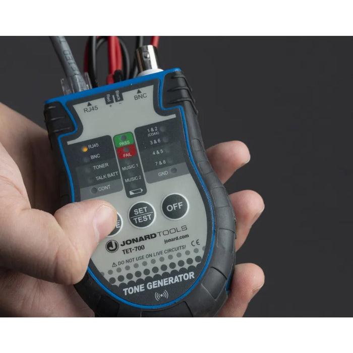 Jonard Tools TETP-901 COAX & Network Cable Tester Tone & Probe Kit+ w/ABN Clips