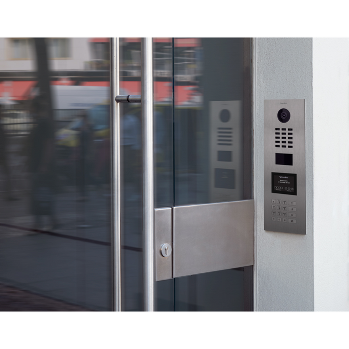 DoorBird D21DKV IP Video Door Station 720p HD 4D Motion Sensor RFID Reader Illuminated Keypad & Display Night Vision PoE Up to 500 Units - Stainless Steel