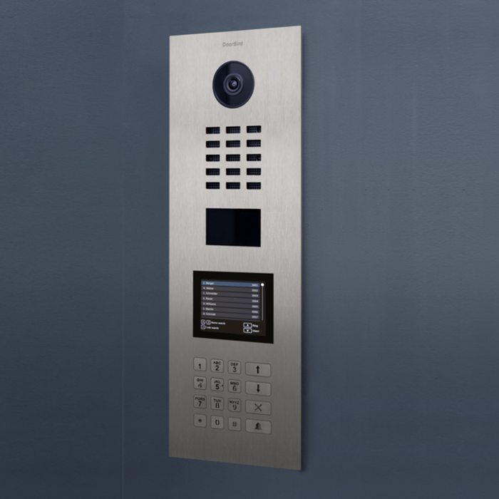 DoorBird D21DKV IP Video Door Station 720p HD 4D Motion Sensor RFID Reader Illuminated Keypad & Display Night Vision PoE Up to 500 Units - Stainless Steel