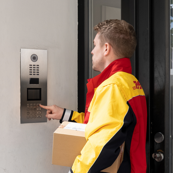 DoorBird D21DKV IP Video Door Station 720p HD 4D Motion Sensor RFID Reader Illuminated Keypad & Display Night Vision PoE Up to 500 Units - Stainless Steel