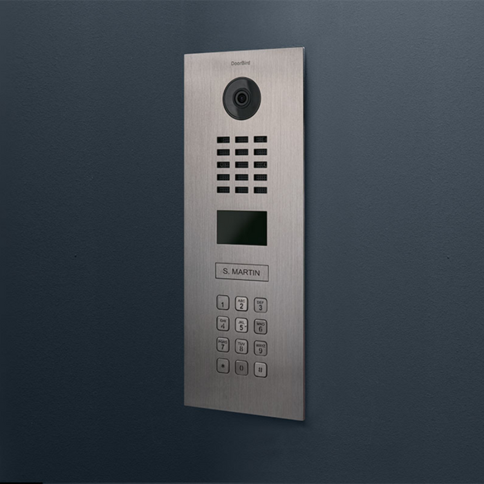 DoorBird D2101KV IP Video Intercom Keypad RFID 720p Ultra‑Wide Camera Night Vision 4D Motion Sensor PoE LAN 1‑Button - Stainless Steel
