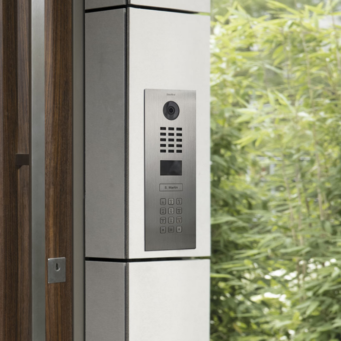 DoorBird D2101KV IP Video Intercom Keypad RFID 720p Ultra‑Wide Camera Night Vision 4D Motion Sensor PoE LAN 1‑Button - Stainless Steel