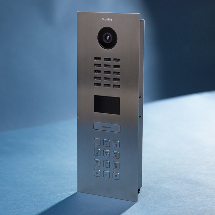 DoorBird D2101KV IP Video Intercom Keypad RFID 720p Ultra‑Wide Camera Night Vision 4D Motion Sensor PoE LAN 1‑Button - Stainless Steel