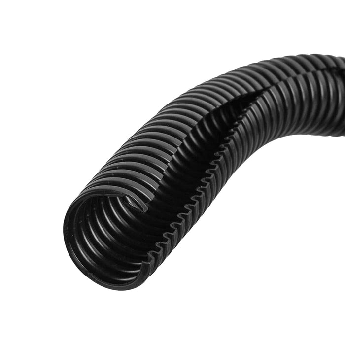 Polyethylene Flexible Split Loom Tubing 1" Inch Diameter Coil Black 25, 50 ft