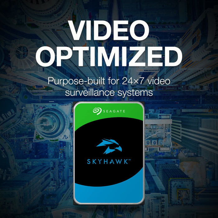 Seagate SkyHawk 8TB Surveillance Hard Drive HDD 3.5" SATA for DVR & NVR Security Camera Systems (ST8000VX010)