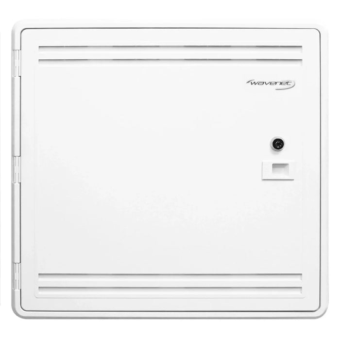 Wavenet 15" Plastic Empty Structured Wiring Enclosure Lockable Vented Door - White