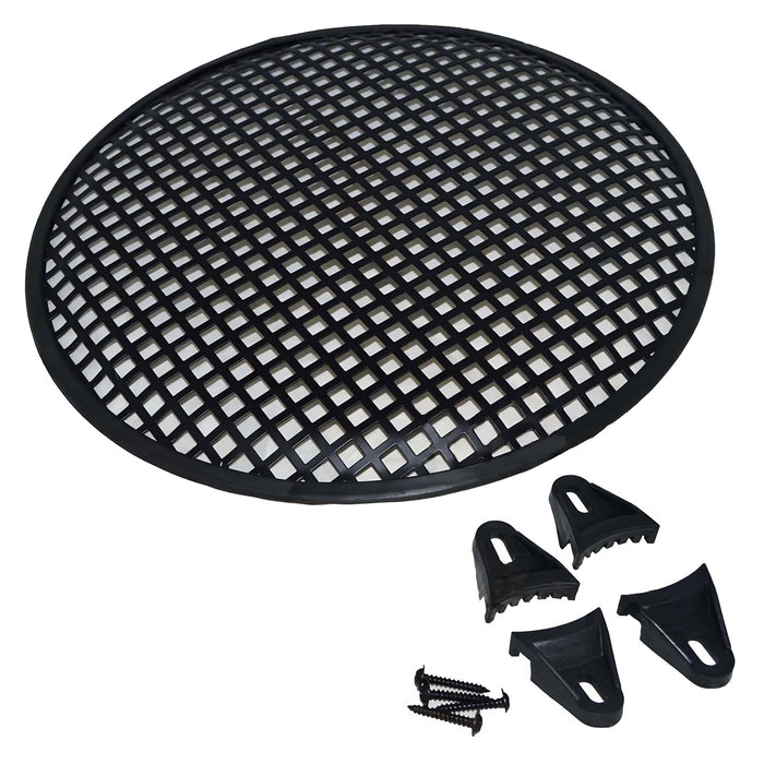12" Steel Speaker/Subwoofer Waffle Mesh Grille with Clips & Screws