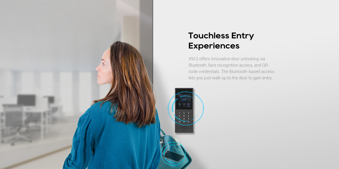 Akuvox X912K Luxury IP Video Door Phone with Touchscreen Keypad Facial Recognition & Bluetooth Access