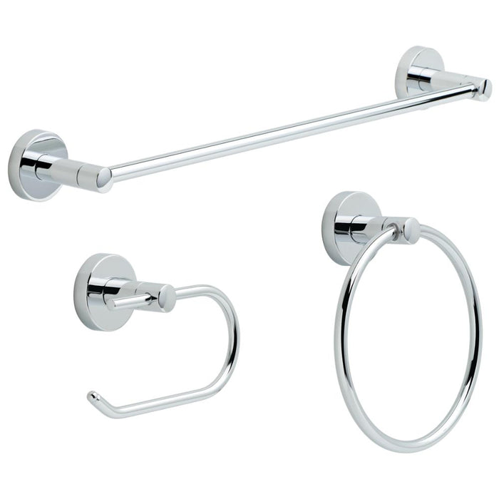 Better Homes & Gardens Prescott 3-Piece Bath Accessory Set, Polished Chrome