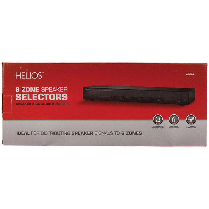 Helios AS-SS6 Low Profile Home Theater 6 Zone Speaker Selector