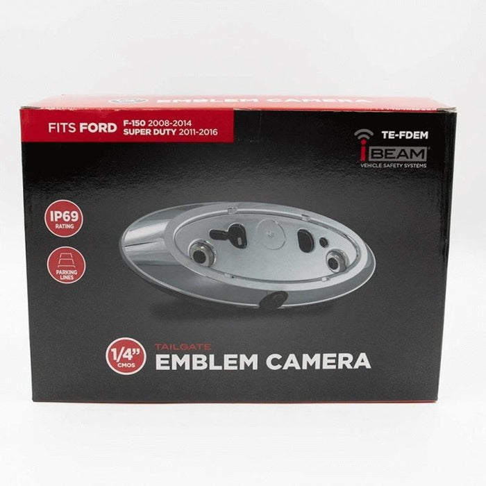 iBeam TE-FDEM Emblem Rear View Camera for Select Ford Trucks 2003 - 2017