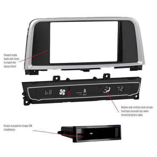 Metra 99-7384B Single/Double DIN Dash Kit for 2017-Up Kia Optima (w/o NAV)