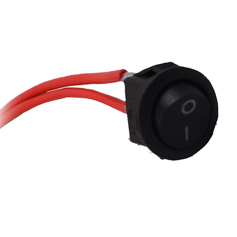 Universal Black 12V 2 Pin Round On/Off Mini Rocker Switch — BSA Trading Inc
