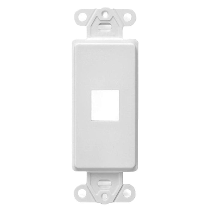 White 1-Port Decora Keystone Jack Wall Insert HDMI RJ45 Cat 6, Etherne ...