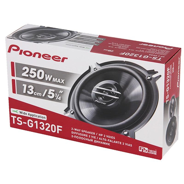 Pioneer TS-G1320F 2-Way 5.25" Coaxial Speakers 250 Watts Max 4 ohms 35W Nominal