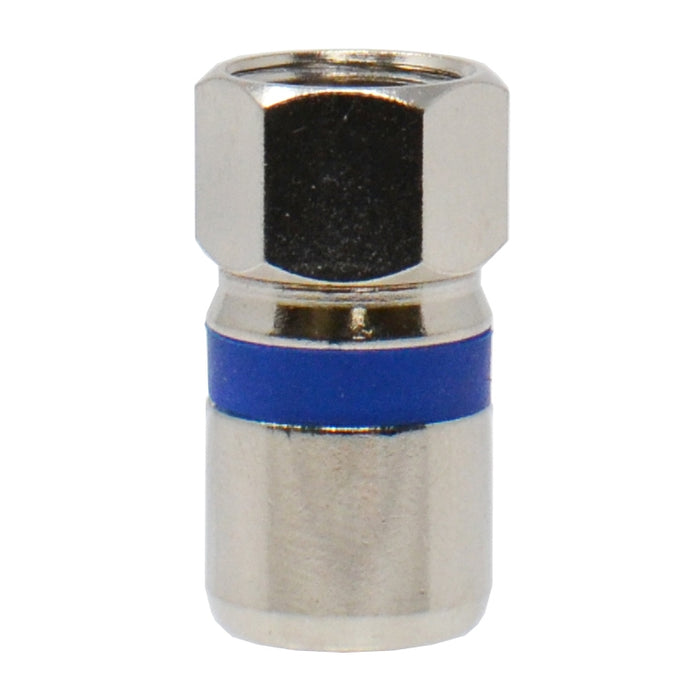 RG6 Dual Shield Coaxial to Self Lock F-Type Compression Connector