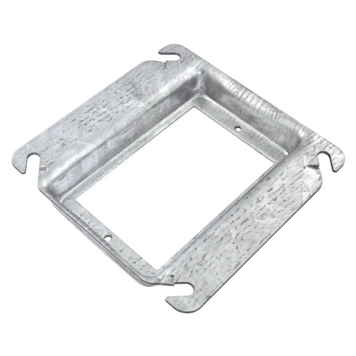Raised 5/8" 1-Gang 16 GA Sheet Steel Square Galvanized Device Ring with 4" Square Cover