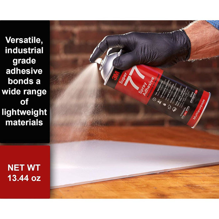 3M Super 77 Multipurpose Spray Adhesive 13.44 fl. oz. Aerosol Glue for Wood, Plastic, Metal, Fabric and more