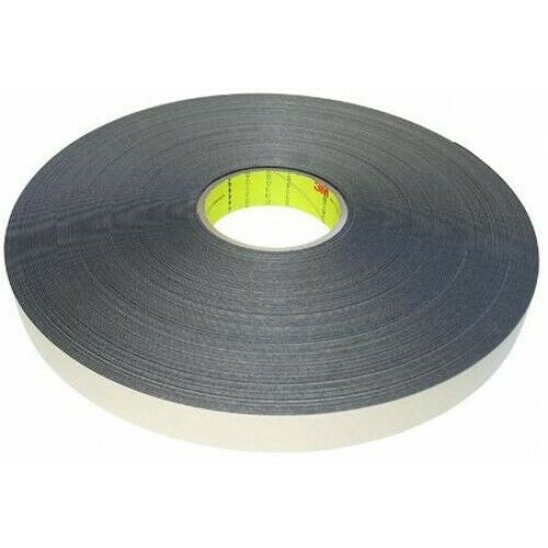 3M 4496B 1" x 36 Yards Black Double Sided Coated Polyethylene Foam Adhesive Tape