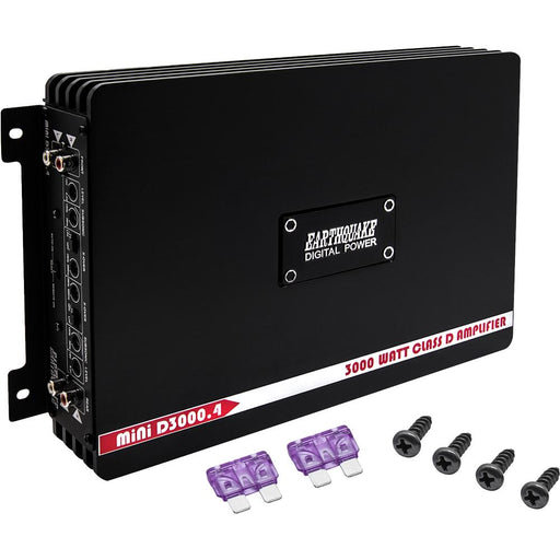 Earthquake Sound Mini D3000.4 4-Channel Class D 3000W Car Amplifier