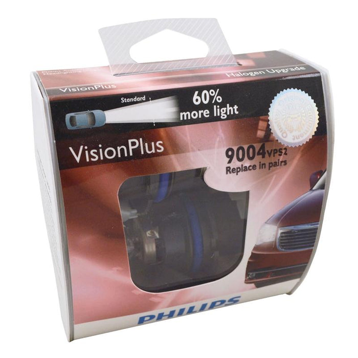 Philips Vision Plus 9004 65/45 Watts Halogen Car Headlight Bulb (pair)