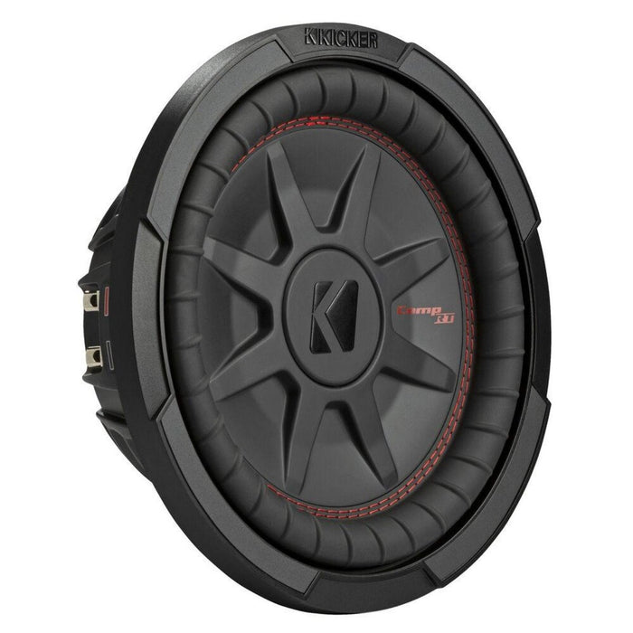 Kicker 48CWRT104 CompRT Series Shallow-mount 10" Subwoofer w/ Dual 4-ohm Voice Coils (Each)