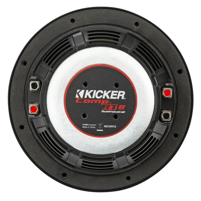 Kicker 48CWRT84 CompRT Series Shallow-mount 8" Subwoofer w/ Dual 4-ohm Voice Coils (Each)