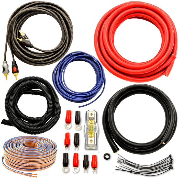 Car Audio 4 Gauge Flexible Wire & Cable Complete Amplifier Install Wiring Amp Kit