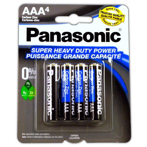 4 PCS Panasonic AAA Batteries Super Heavy Duty Power Carbon Zinc Triple A Battery 1.5v (4343202381888)