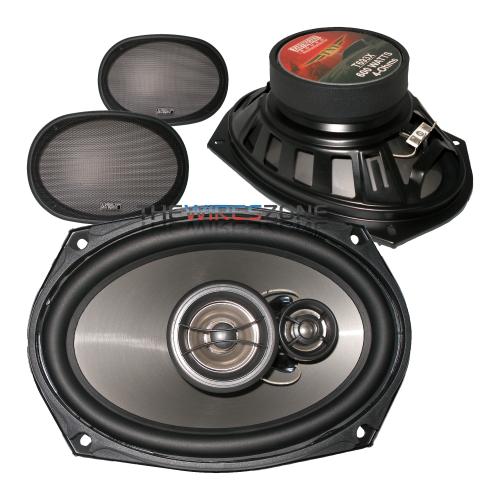 Earthquake Sound T693X 3-Way 6" x 9" 600W Coaxial Car Speaker (pair)