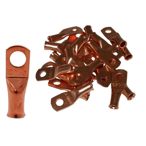 The Install Bay CUR810 Copper 8 Gauge #10 Ring Terminal (25/pack)