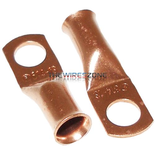 The Install Bay CUR614 Copper 6 Gauge 1/4" Ring Terminal (25/pack)