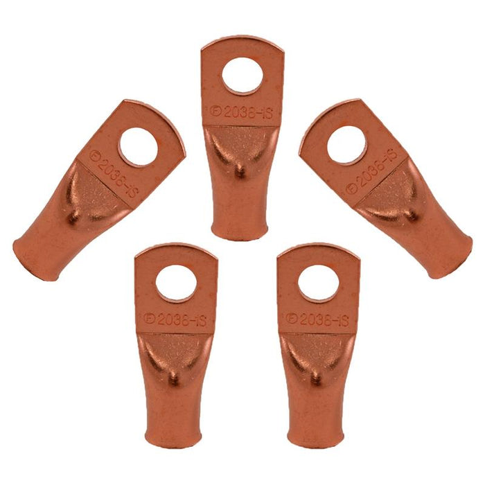The Install Bay CUR2038 Copper 2/0 Gauge 1/4" Ring Terminal (5/pack)
