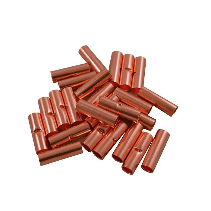 The Install Bay CUR4 Copper Uninsulated 4 Gauge Butt Connector (25/pk)