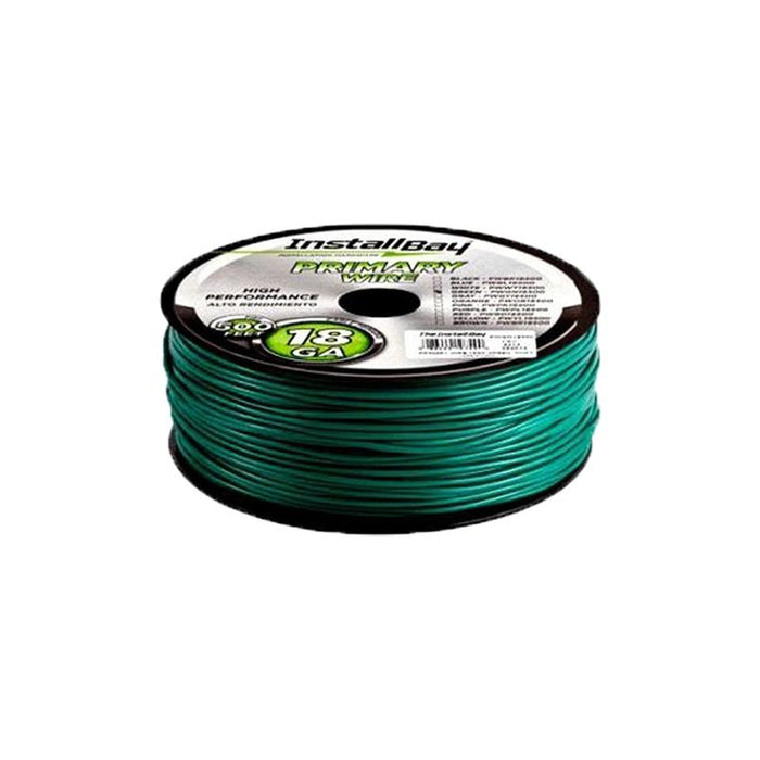 The Install Bay PWGN18500 Green 18 Gauge 500 Feet Coil Primary Wire