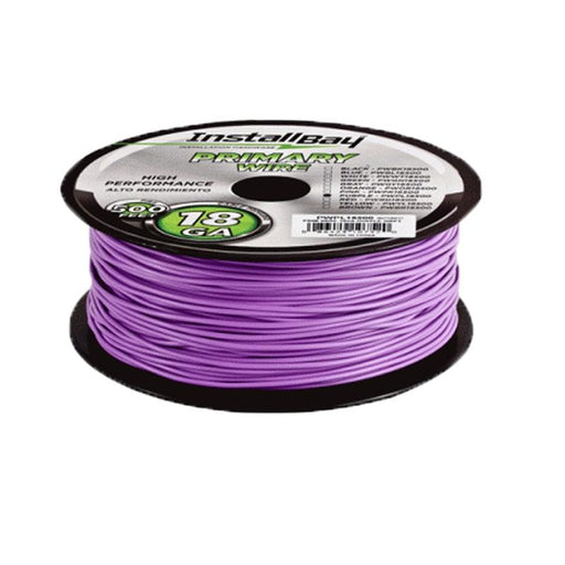 The Install Bay PWPL18500 Purple 18 Gauge 500 Feet Coil Primary Wire