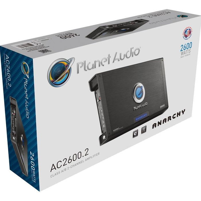 Planet Audio AC2600.2 Anarchy 2600W 2-Channel Car Amplifier w/ Remote