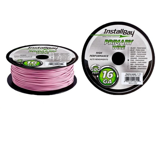 The Install Bay PWPK18500 18 Gauge Pink Coil 500 Feet Primary Wire