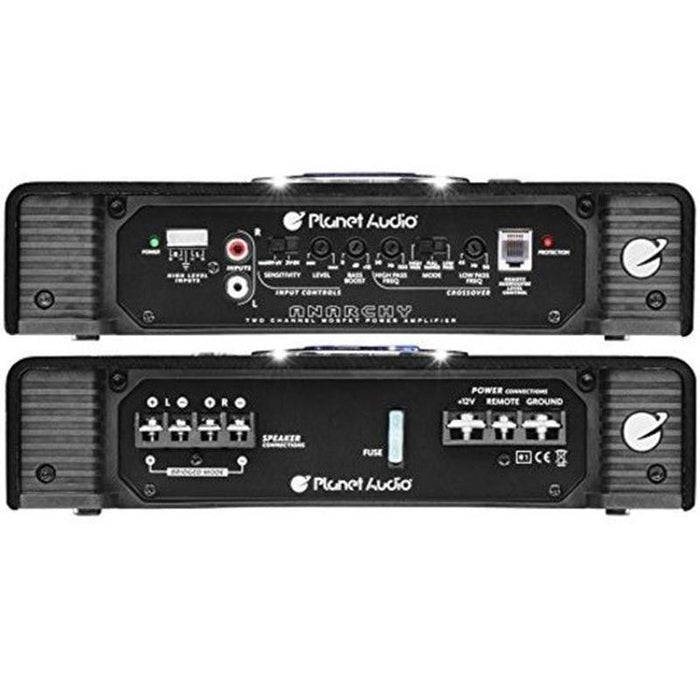 Planet Audio AC1200.2 2-Channel 1000 Watt Car Amplifier with Remote
