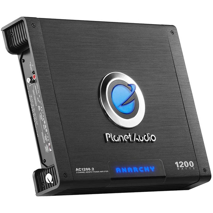 Planet Audio AC1200.2 2-Channel 1000 Watt Car Amplifier with Remote