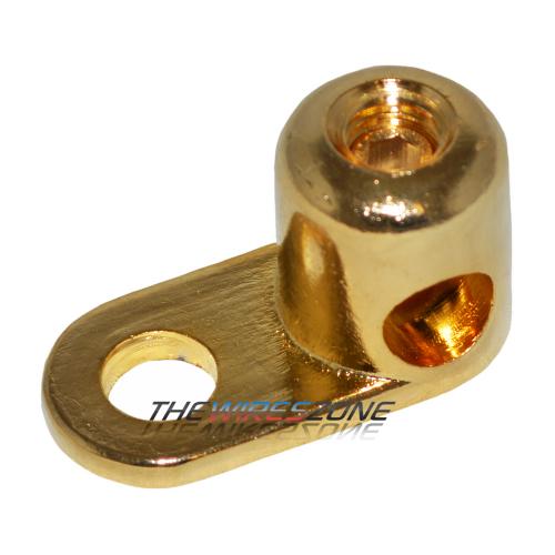 Brand New High Quality Gold Plated 4 Gauge Ground Terminal (1/pack)