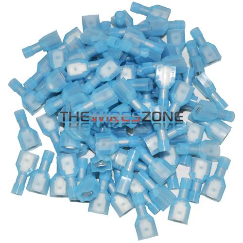 Install Bay BNMD250F Blue 16/14 Gauge Male Quick Disconnect (100/pk)