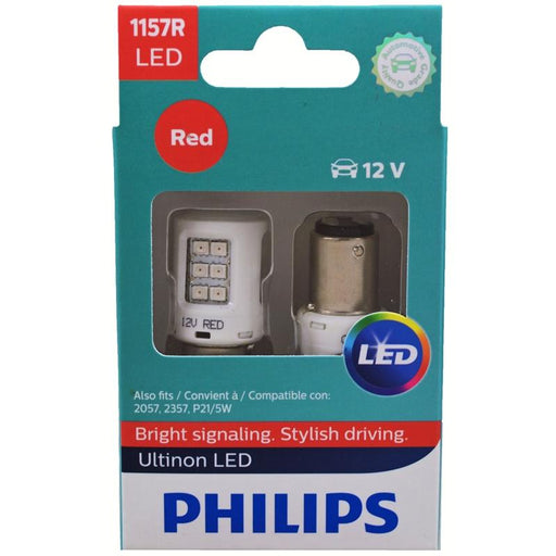 Philips 1157 LED Vision 2 Watts 12V Red Stop/Tail Light Bulb (pair)