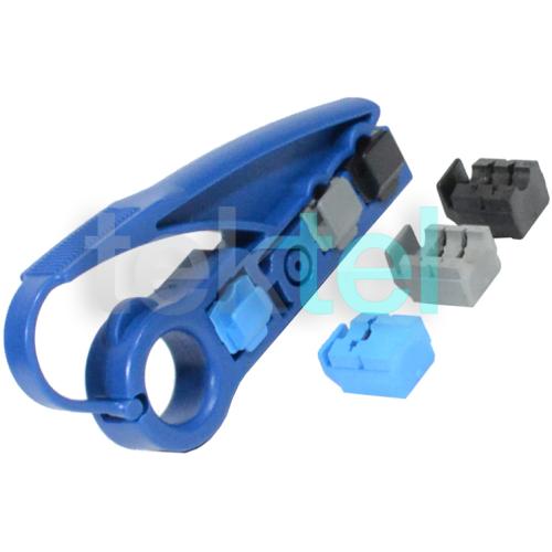 RG6/RG59 CAT5E/CAT6 Coaxial UTP Cable Jacket Stripper/Cutter Tool