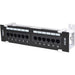 CAT5E Cable UTP 12 Port Network Mini Patch Panel w/ Wall Mount Bracket