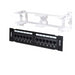 CAT5E Cable UTP 12 Port Network Mini Patch Panel w/ Wall Mount Bracket